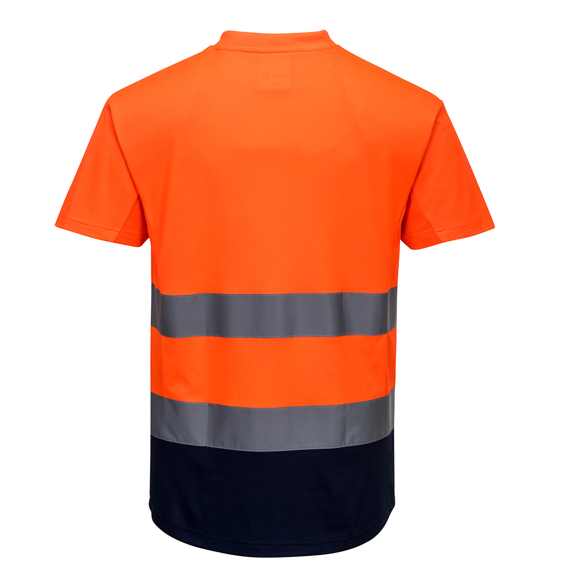 Dwukolorowy t-shirt siatkowy