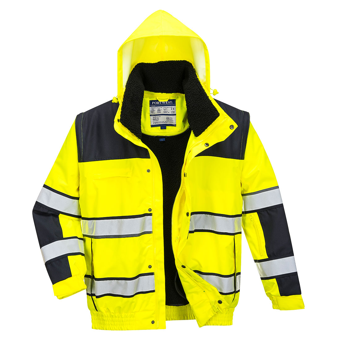 Ostrzegawcza kurtka zimowa Bomber 3 w 1