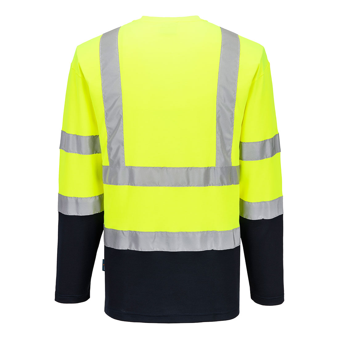 Dwukolorowa koszulka t-shirt Cotton Comfort z długimi rękawami