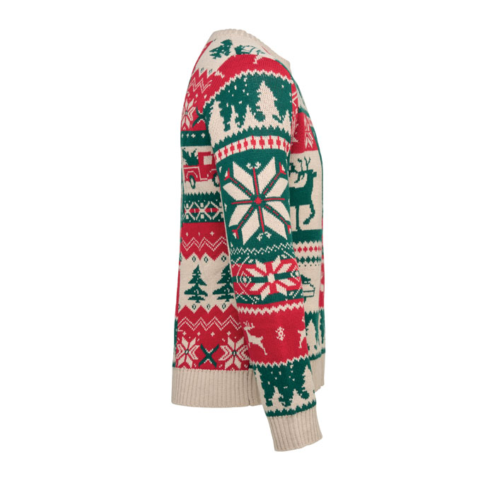 Świąteczny sweter z dzianiny S-M...