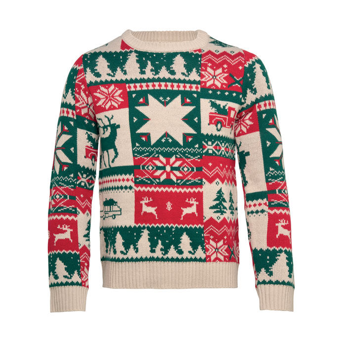 Świąteczny sweter z dzianiny L-XL...